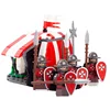 Red Tent with 4 Medieval Character Figures
