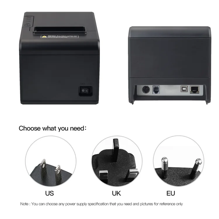 YHDAA POS Printer, Restaurant Kitchen Printer with Auto Cutter USB Ethernet Interface,Thermal Receipt Printer 80mm