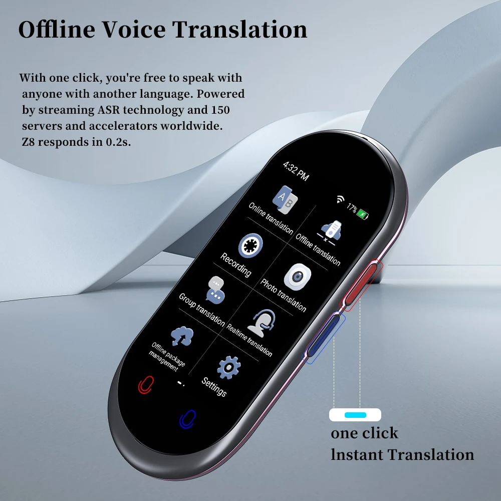 VORMOR Z8 AI Smart Translator - 137 Languages Online/offline