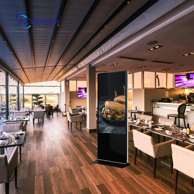 INGSCREEN Digital Display Signs and Display Menu and Screens Floor Standing Kiosk 32 43 49 55 Inch Android Video LCD Advertising