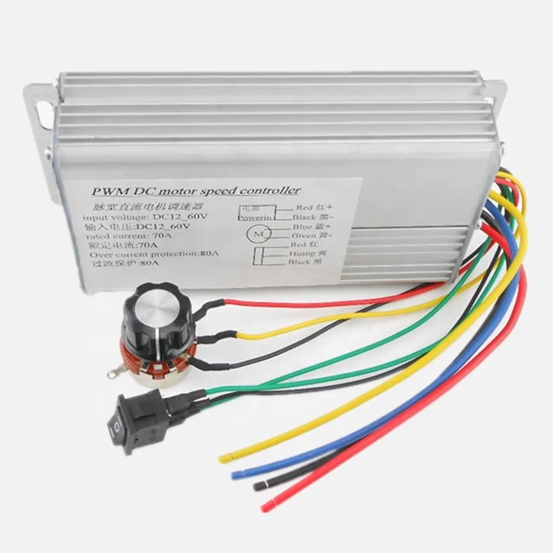 4000W 12V 24V 48V PWM щетка регулятор скорости вращения двигателя постоянного тока Реверсивный вперед обратного 12 в-60 в