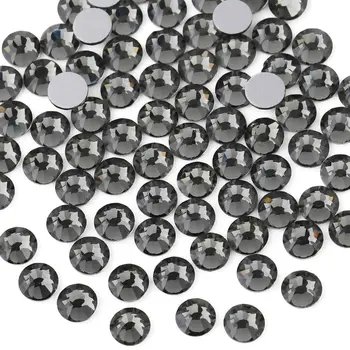 OPL Flatback Black Diamond Glass Stones - Korean SS10  Non-Hotfix Crystal Rhinestones in Bulk for Versatile Decorations