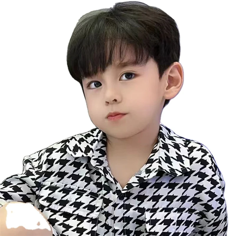 Soft Breathable Boy Kids Hair Short Straight Baby Bobo Hair Wholesale Price For Baby Boy Children Human Hair Wig