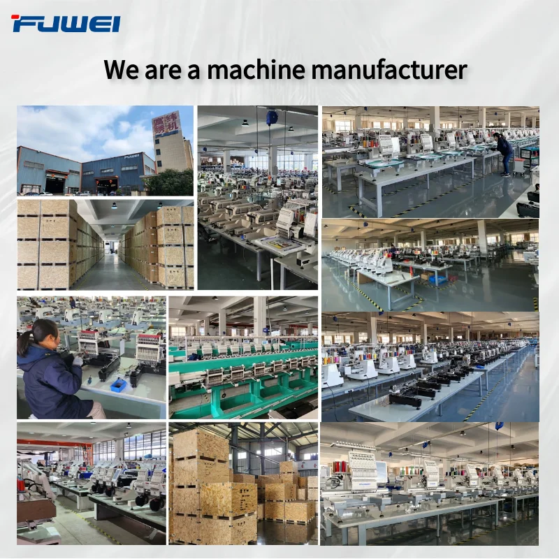 Fuwei Double 2 Head Computer Barudan Embroidery Machine for Tshirt Embroidery Machine Sale