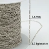 silver JZQT-006-1.6MM Figaro Chain
