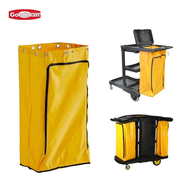 Hotel trash can caddy bag cleaning cart bag housekeeping trolley bag