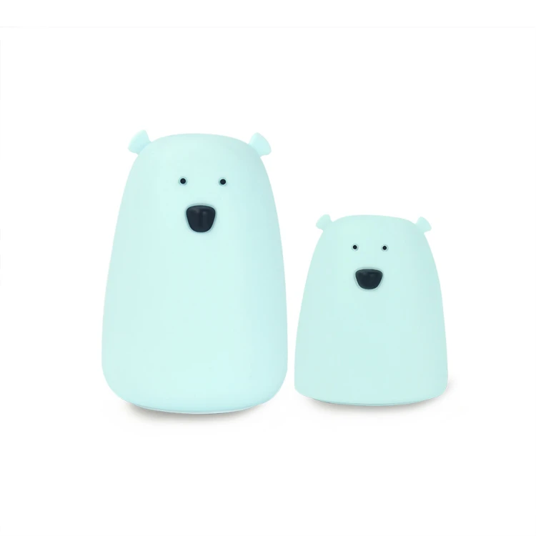 USB меняющий 7 видов цветов мигающий светодиодный светильник силиконовый светодиодный ночник милый медведь