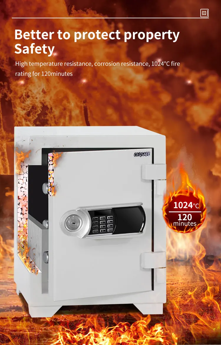 CEQSAFE Fireproof Office Home Safe Money Box Metal Fireproof Safe Lock Box with Fireproof Safe supplier