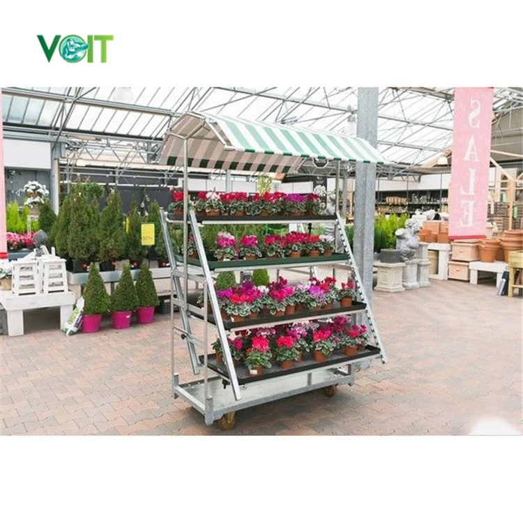 Elevate Floral Display Capabilities Professionally Designed Display Cart for Plant and Flowers