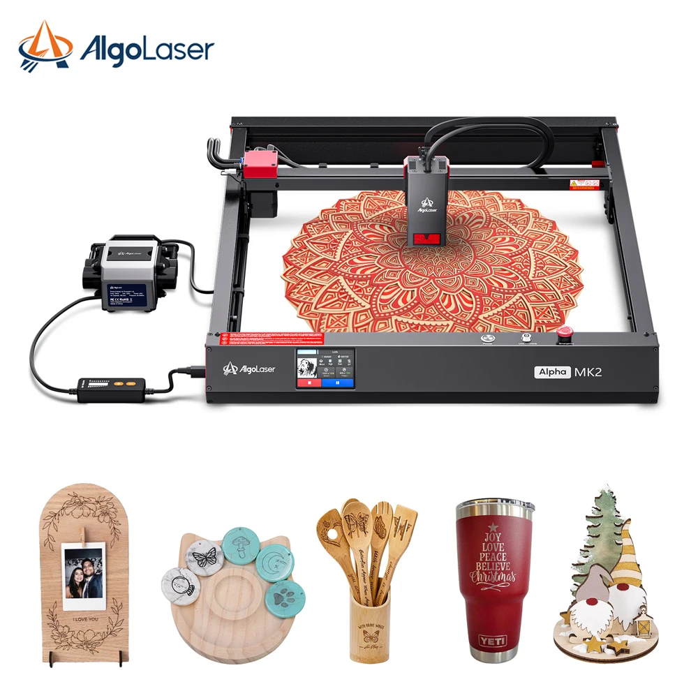 AlgoLaser Alpha MK2  High Precision 3D Laser Engraving Machine for Metal and Wood