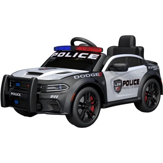 ミニカー Dodge Police Car Ride-On Toy Yeni lisanslı Dodge city çocuklar polis arabası çocuk 12v