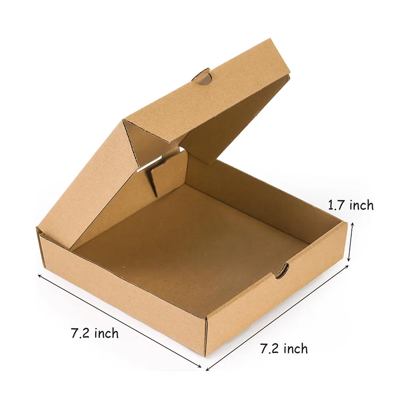 Factory Direct Custom Kraft Paper Pizza Box Corrugated Packaging Carton Food Grade Disposable Takeaway Pizza Box Wholesale