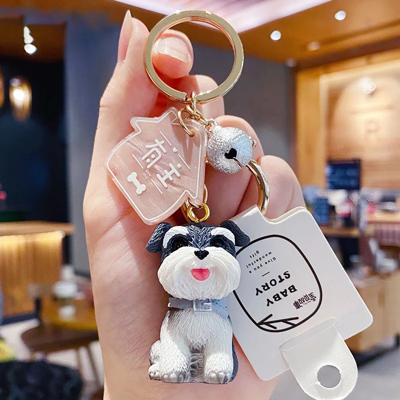 Pet Key Bichon Chains Holder Purse For Women Simulation Dog Keychain Car  Keyring Bag Pendant Jewelry Fine Gifts