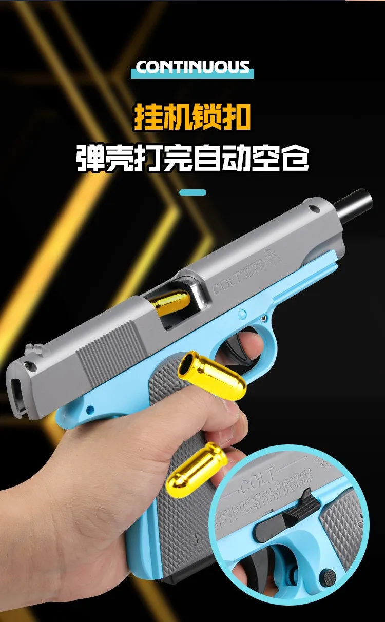 1911 Hot Selling Revolver Soft Bullet Safe Metal Realistic Jump ...