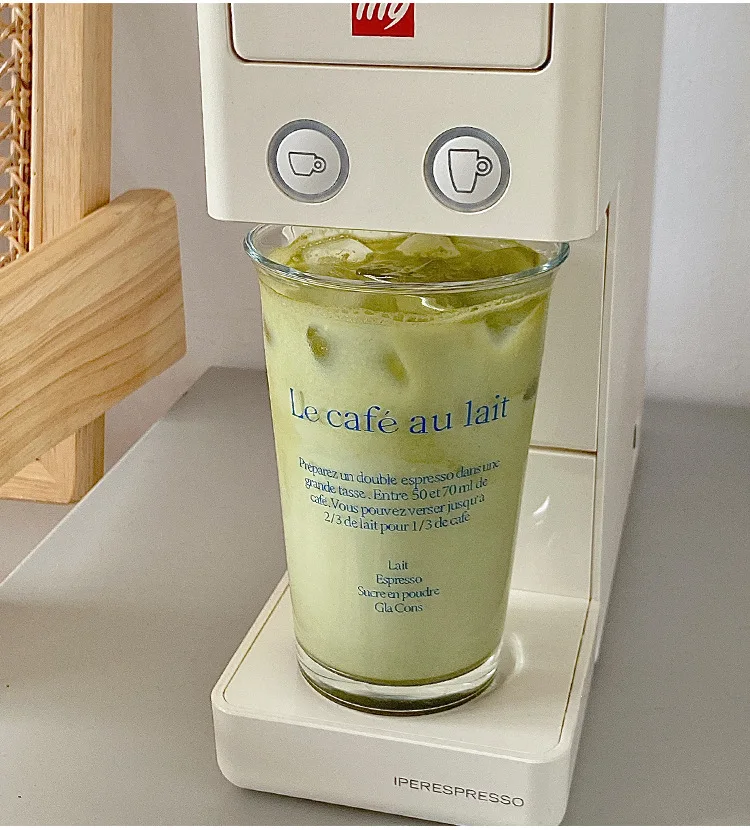 Korean Glass Drinking Cup - Transparent Iced Coffee Tumbler