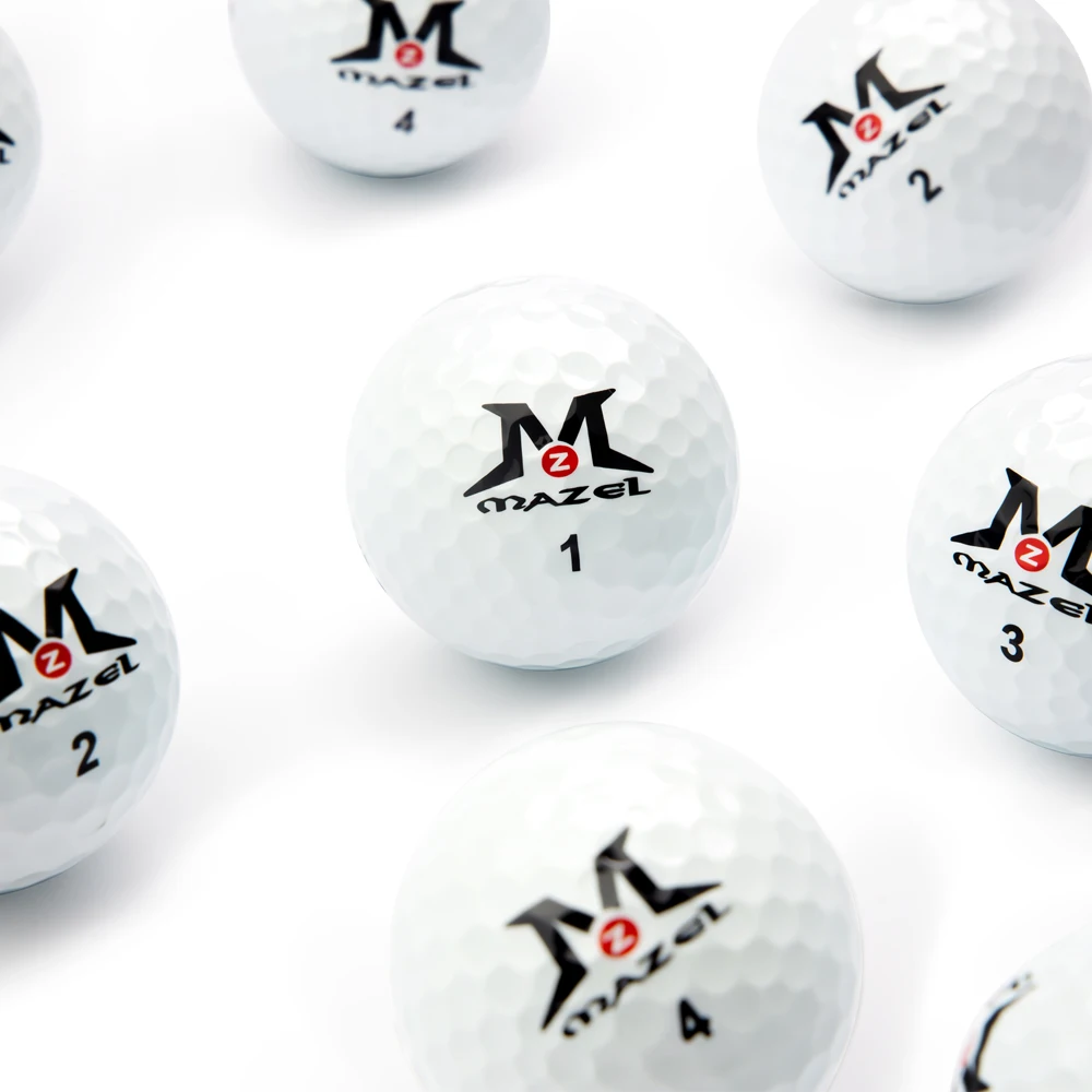 Mazel Wholesale White 2 Piece Golf Ball For Practice Bulk Blank Maximum