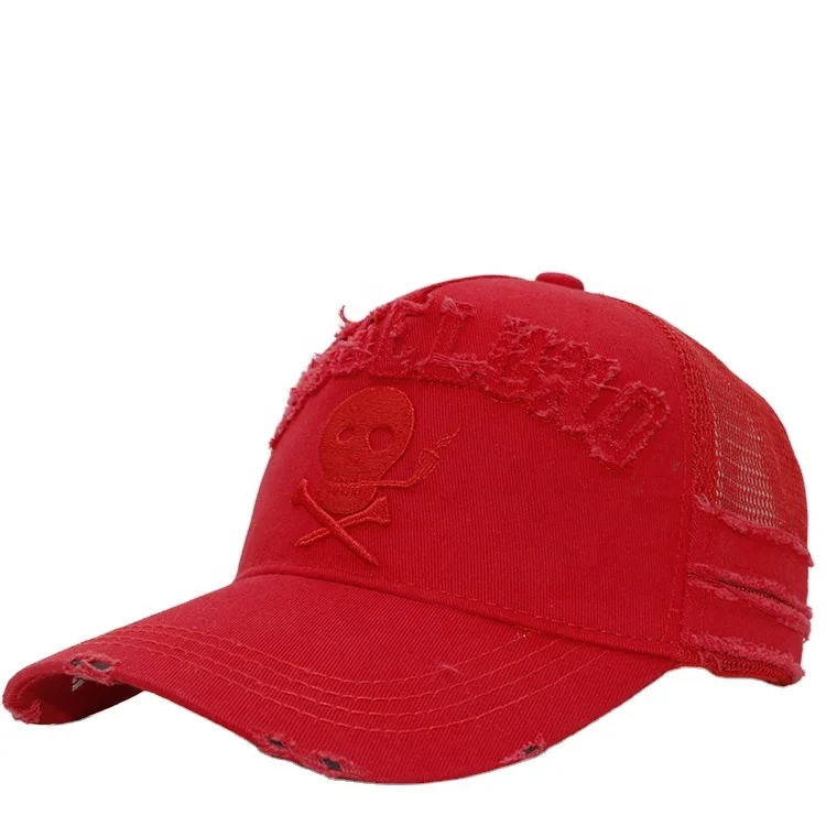 Outdoor Sports Duck Cap Red Skull 