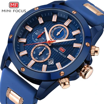 MINI FOCUS MF0089G Sport Men Quartz Wristwatches Big Dial Chronogroph High Quality Multifunction Men Watches