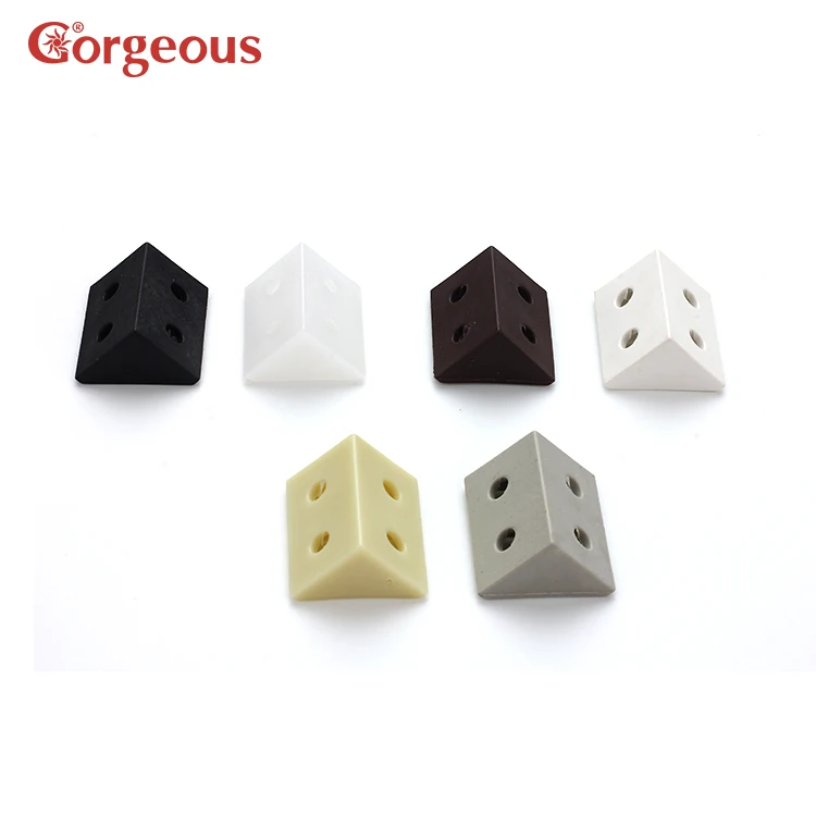 Gorgeous plastic corner bracket support connector flat corner brackets self adhesive cabinet connector corner joint bracket