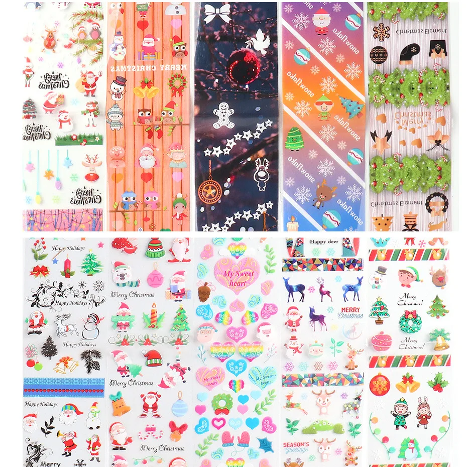 Pack 2 foil navidad 10 Unidades