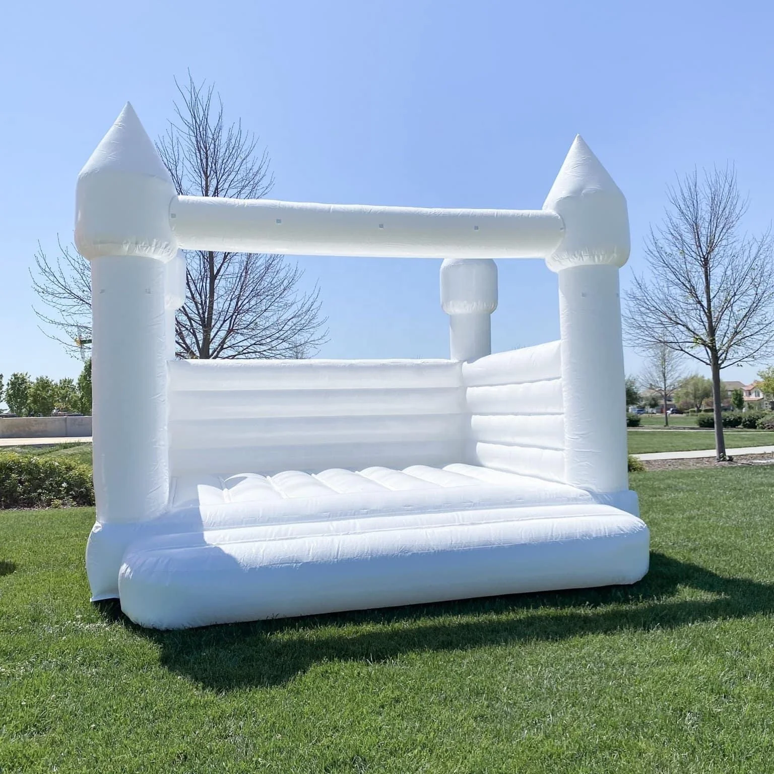 White Wedding Mini Bouncy Castle Party Rental White Bounce House With