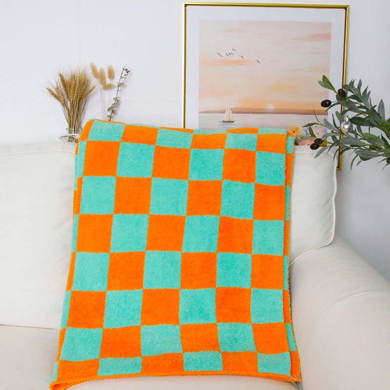 Custom Soft Warm Designer Chess Checkered Board King Size Game Day