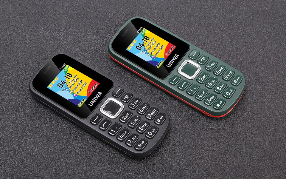 UNIWA 1.7 Inch 1808 SIM Card 1808 Standby Power Bank Triple 2G Magic Voice Big Loudspeaker GSM Function Mobile Phone