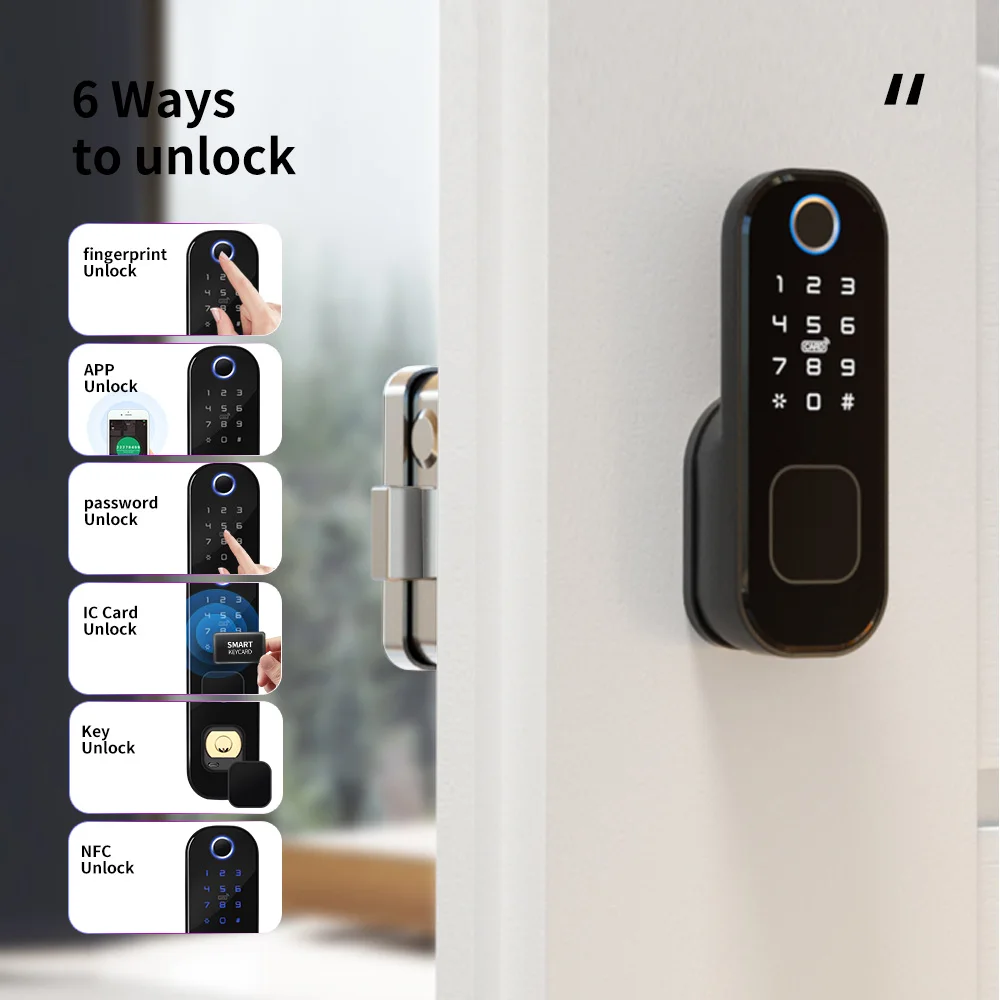 Dual Side Fingerprint Security Smart Lock Tuya App WiFi Keyless Access for Smart Home Gate Door Lock