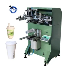 High Speed Round Circular Screen Printer 1 Color On Paper Cup Disposable Cups Silk Screen Printing Machine For Plastic Cup