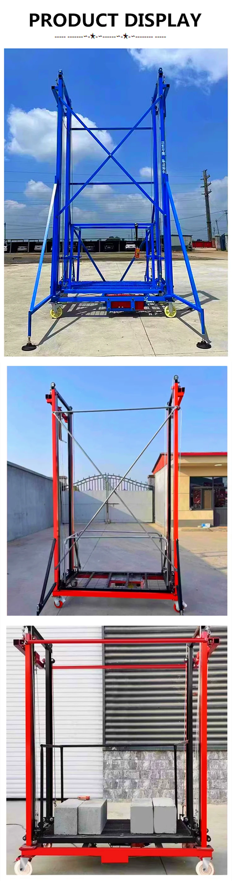 Platform Lifting Ladder Scaffold Construction Mobile Aluminum Automatic ...