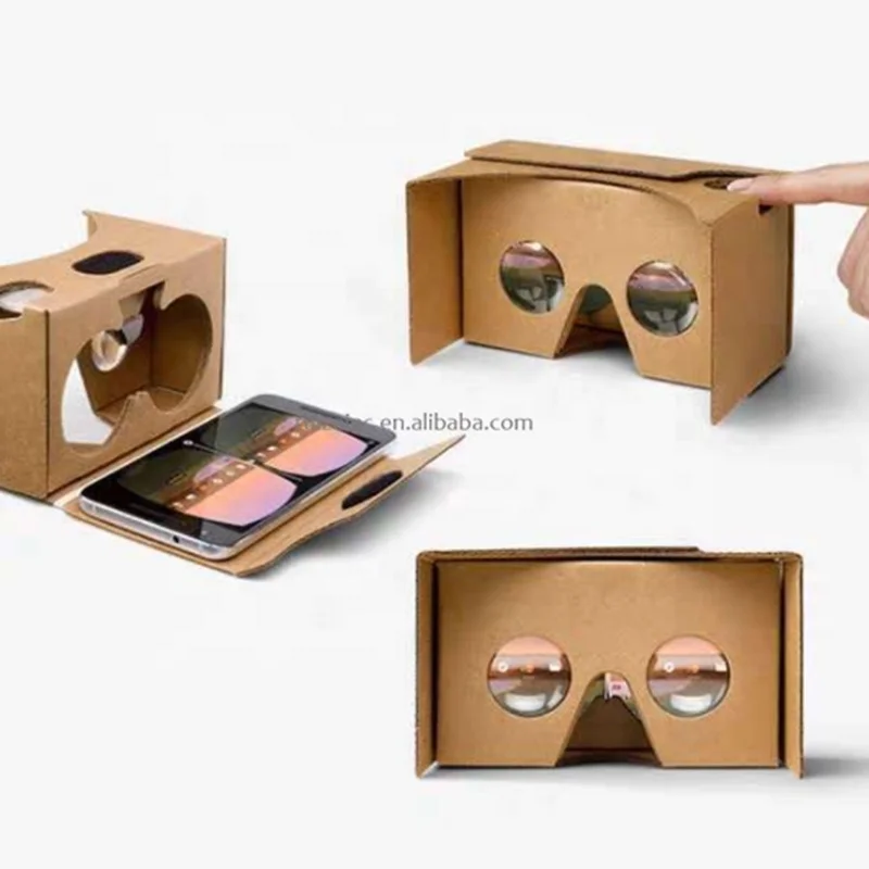 Customizable Cardboard Headset 3D Virtual Reality VR Glasses For Android iPhone Samsung Huawei Smart Phone Mobile Phones