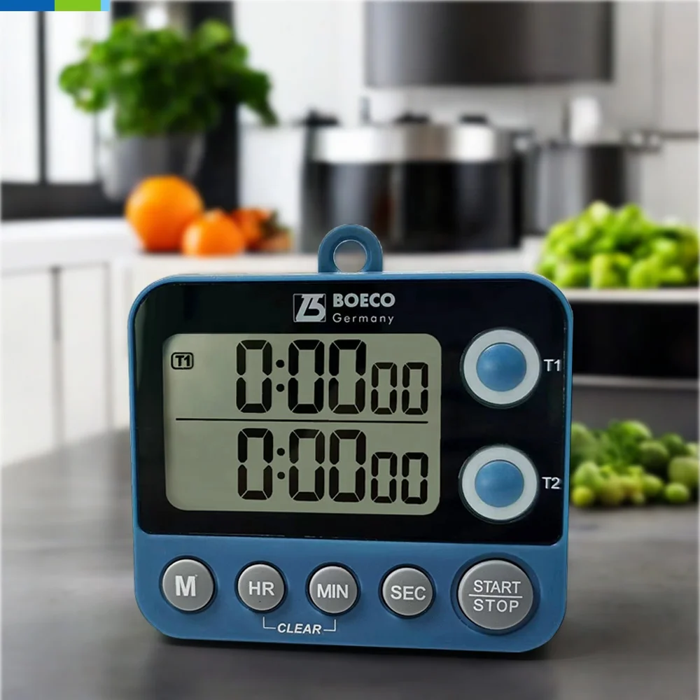 Digital Kitchen Timer with LCD Display 2 Channel and Multi-Channel Eco-Friendly Plastic Magnetic Cooking Kitchen Alarm