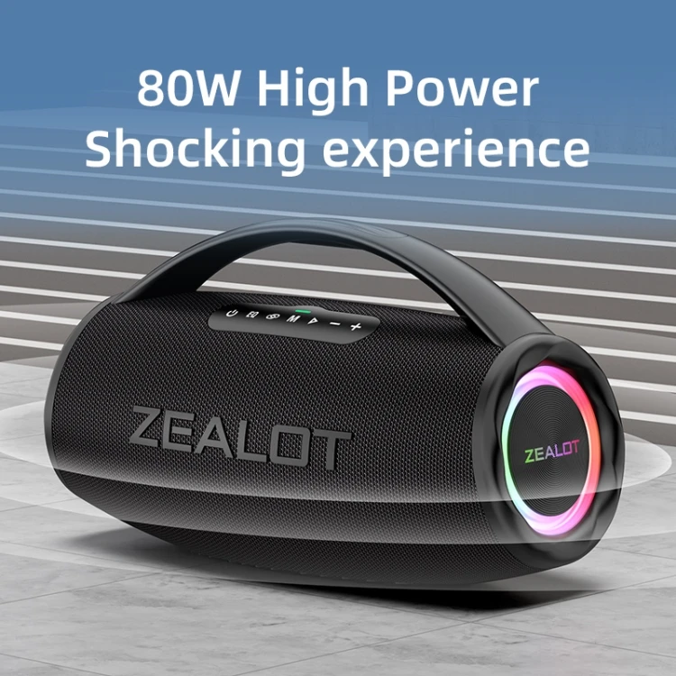 New Arrival Zealot S97M Portable 80W RGB Wireless Speaker with