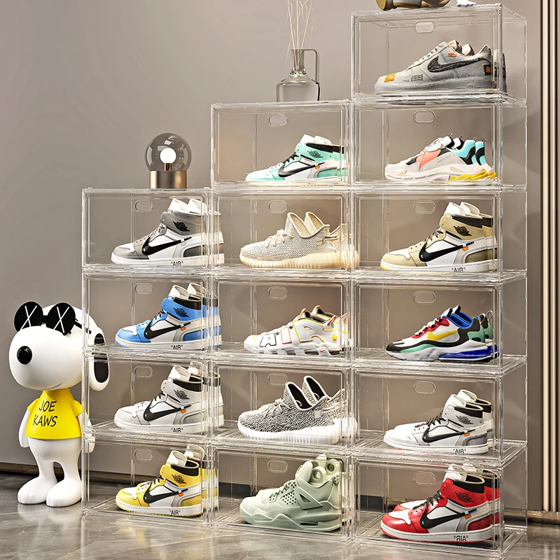 Plastic Sneaker Box - Custom Drop Front Stackable Clear Storage