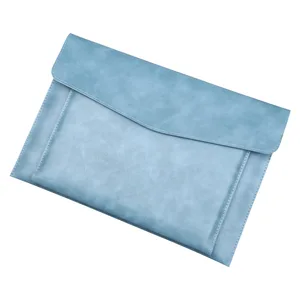 Feifan A4 File Bag Storage Large Capacity Double Layer Data Archive Laptop Leather File Bag Case Document Folder