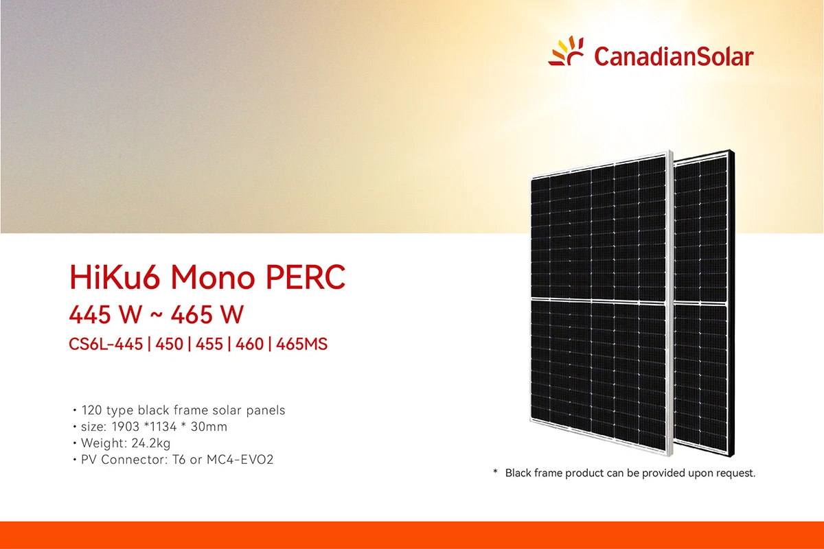 Comprar panel solar 455W Mono PERC Canadian Solar