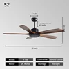 52inch -Black + walnut color