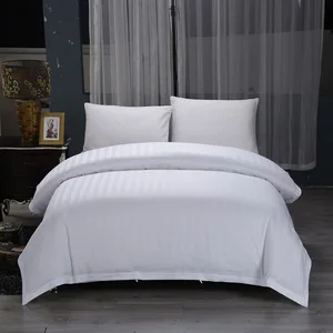 Quick Dry Stain Resistant Hotel Grade Bed Linens White Bed Sheets for Commercial Use