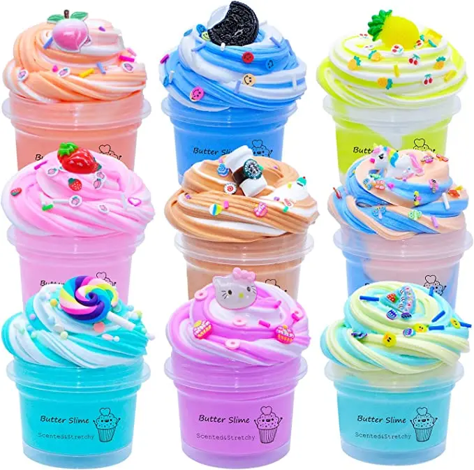 Ice Cream Playdough Slime Unicorn Toys Set Non-toxic Glue Supplies ...