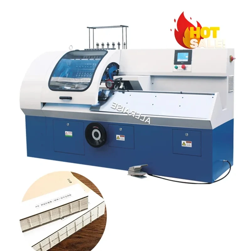 Auto Book Sewing Machine PLC Textbooks Notebook Exercise Thread Book Sewing Threading Stitching Machine for Paper Books