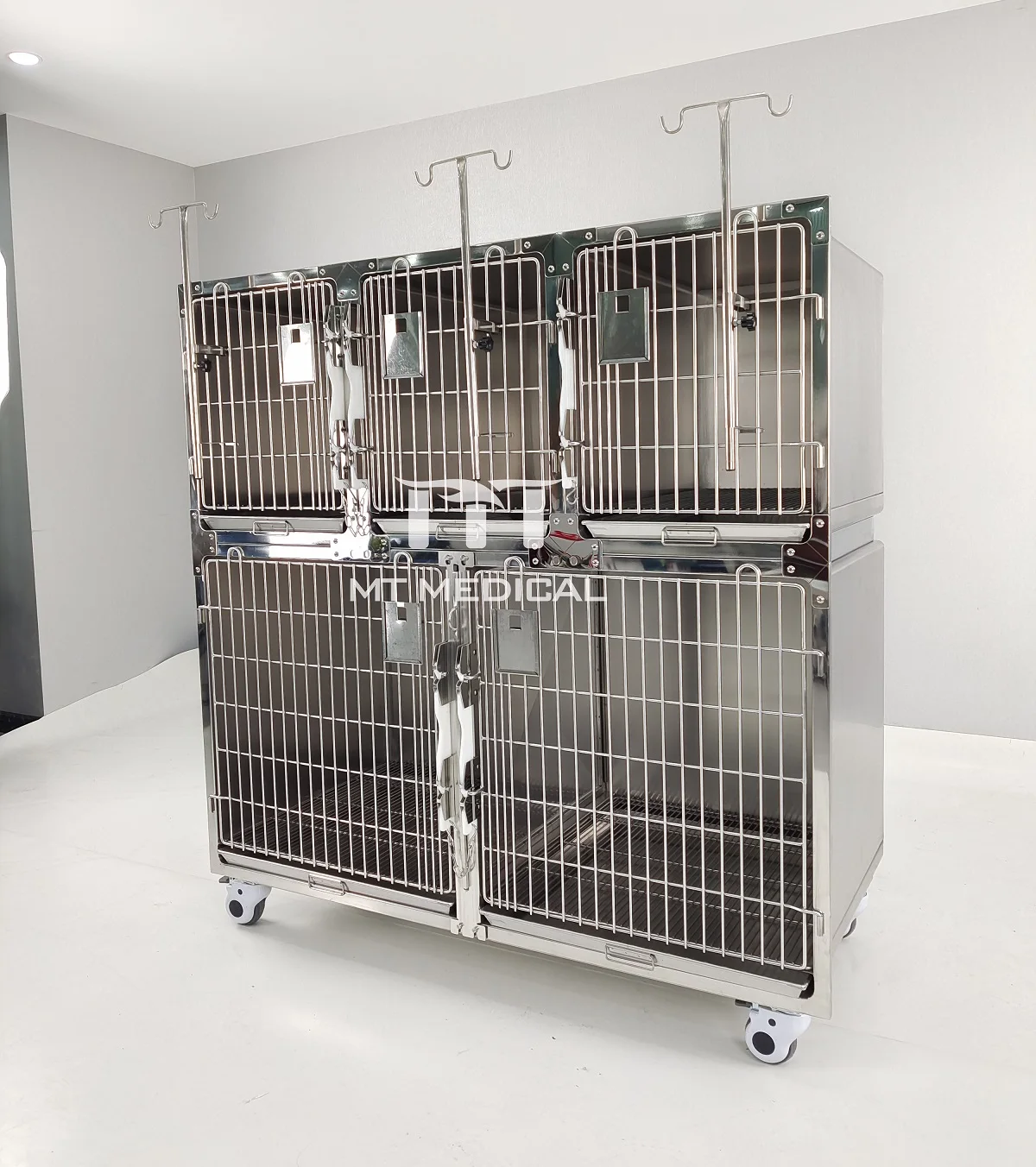 獣医用304ステンレス製ペットケージ｜猫犬用風防動物用ケージ