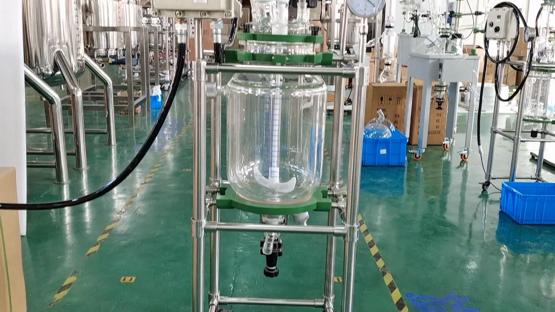 L Lab Scale Chemical Double Layer Glass Reactor Buy Double Layer