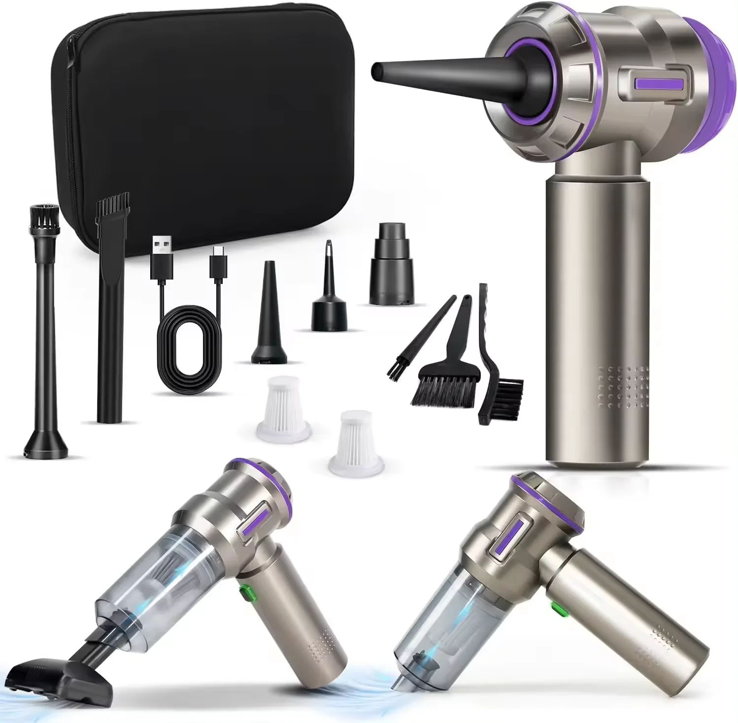 Nytt design HL117SH bärbar bil dammsugare trådlös handhållen mini vaccum luftduster luftblåsare Trådlösa minidammsugare