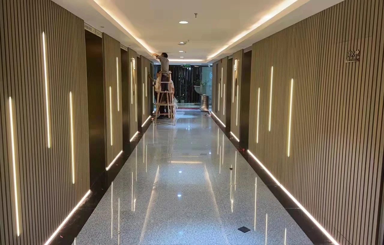 Outdoor Exterior 145*10mm Co-extrusion Panel Wooden Laminate WPC Wall Panels