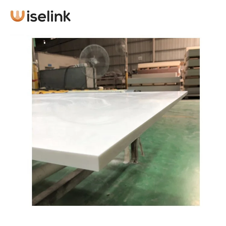 Acrylic Solid Surface Sheets Custom Cut-to-Size Artificial Stone for Countertops Shower Walls Reception Desks