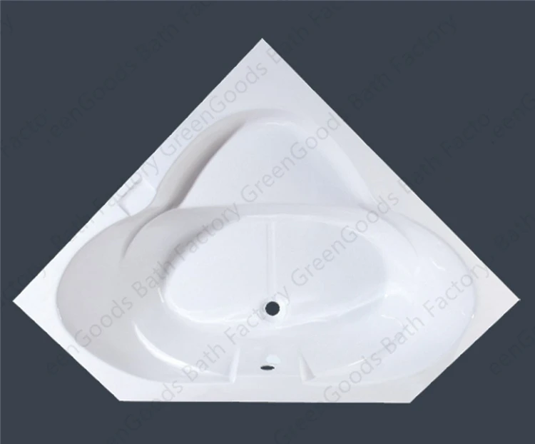 Factory Price 3 Person Algeria Hexagon Diamond Inserts Corner Acryl Bathtub
