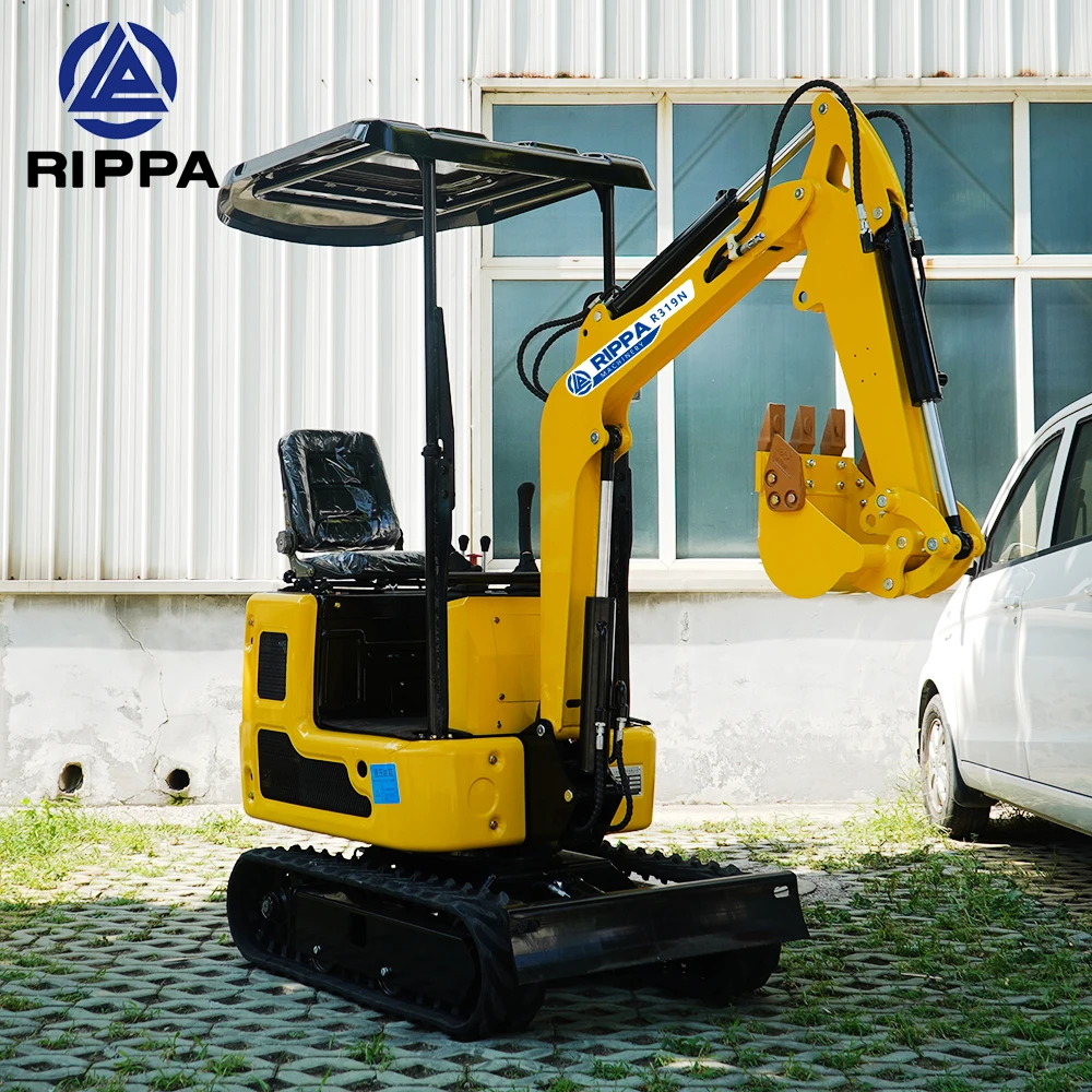 Rippa R319 Mini Excavator Minibagger EPA Engine 1 Ton New Crawler Micro Digger Farm Small Excavators With Cabin