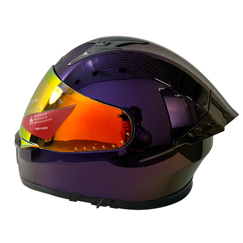 Moon Dot Abs Full Face Electroplate Moto Helmet Cascos Ece Motorcycle ...