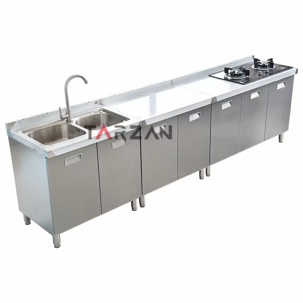 Commercial kitchen cabinet burners stainless steel with stoves cabinet organizers work table