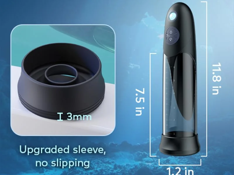 Wasserbad-Penispumpe – Automatischer Saug-Masturbator für Männer mit 3 Modi  – Sexspielzeug & Vergrößerer für den Penis-Spa im Wasser